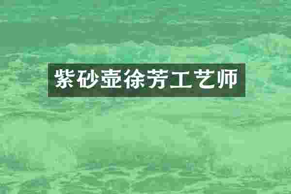 紫砂壶徐芳工艺师