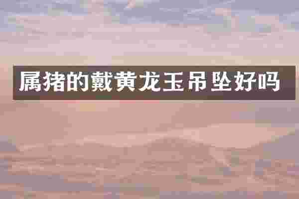 属猪的戴黄龙玉吊坠好吗