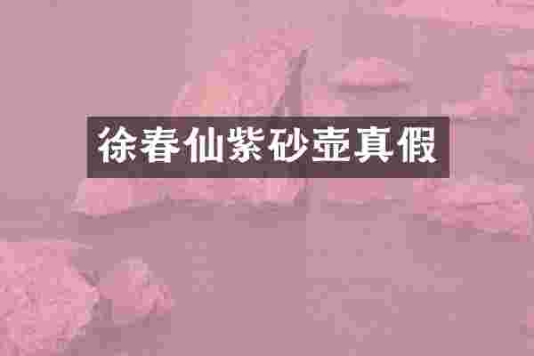 徐春仙紫砂壶真假