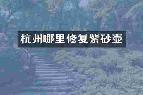 杭州哪里修复紫砂壶