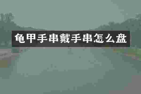 龟甲手串戴手串怎么盘