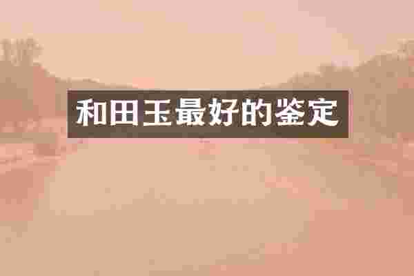 和田玉最好的鉴定