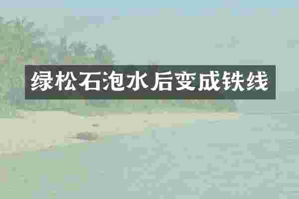 绿松石泡水后变成铁线