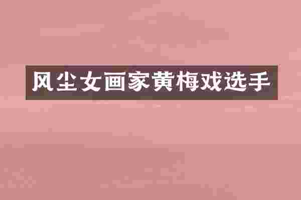 风尘女画家黄梅戏选手
