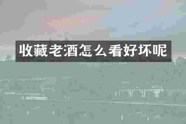 收藏老酒怎么看好坏呢