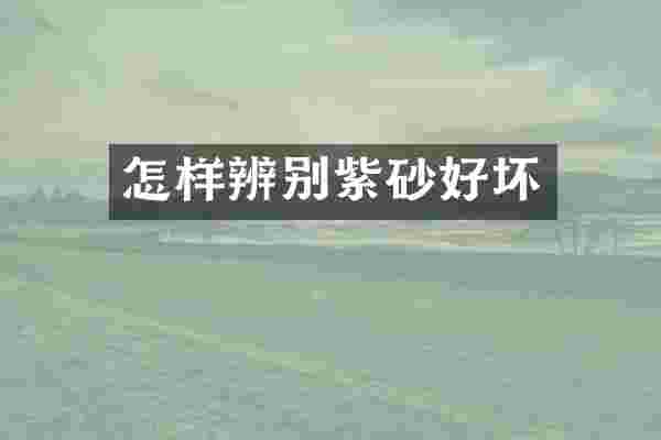 怎样辨别紫砂好坏