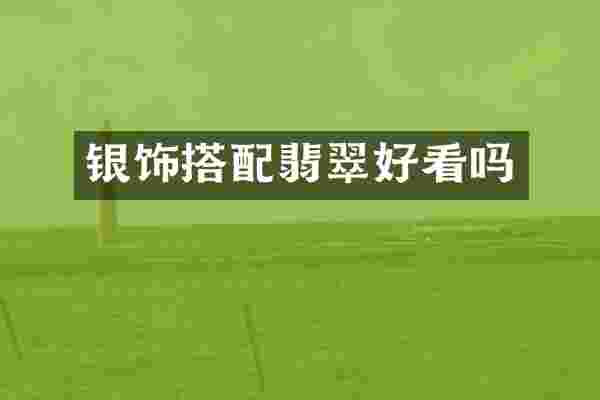 银饰搭配翡翠好看吗