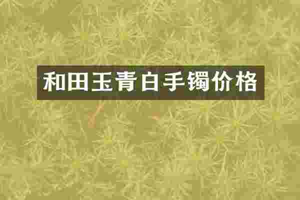 和田玉青白手镯价格