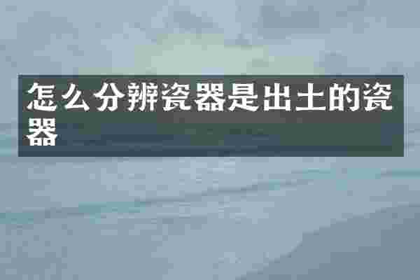 怎么分辨瓷器是出土的瓷器