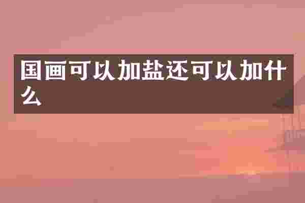 国画可以加盐还可以加什么