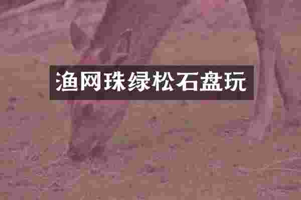 渔网珠绿松石盘玩