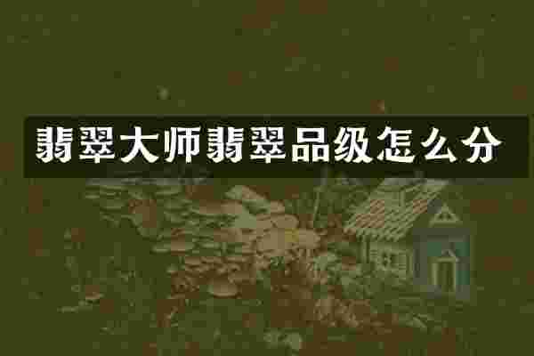 翡翠大师翡翠品级怎么分