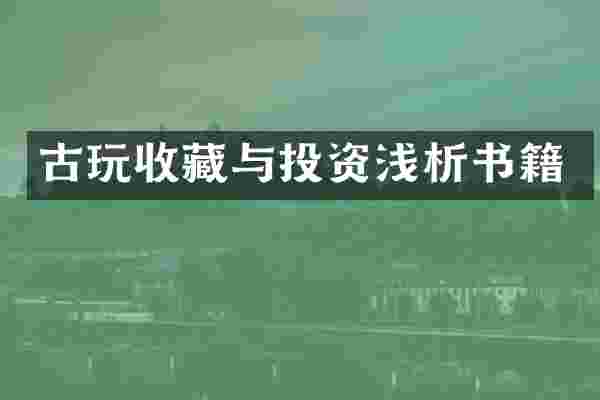 古玩收藏与投资浅析书籍