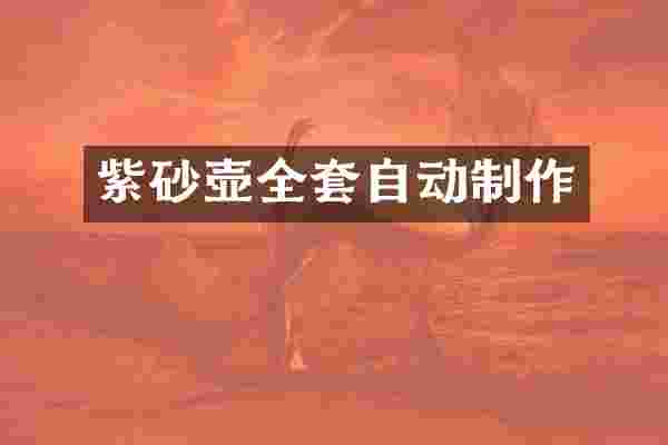 紫砂壶全套自动制作