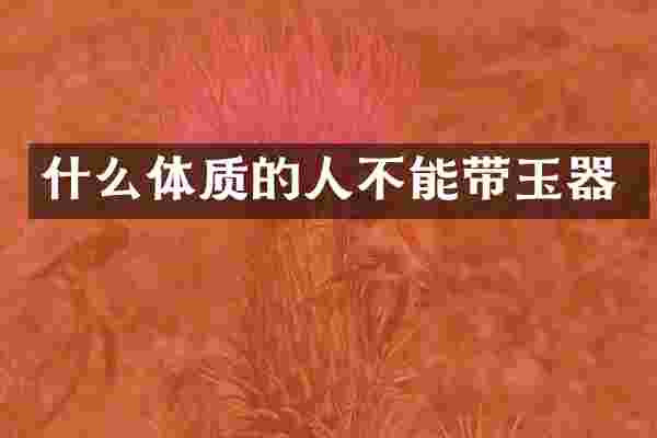 什么体质的人不能带玉器