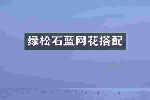绿松石蓝网花搭配