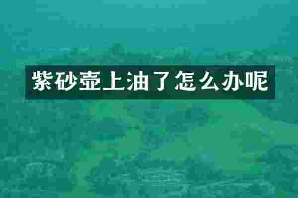 紫砂壶上油了怎么办呢