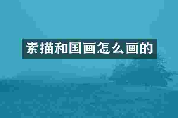 素描和国画怎么画的