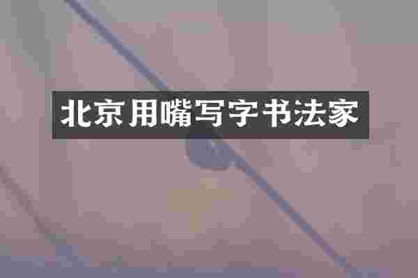 北京用嘴写字书法家