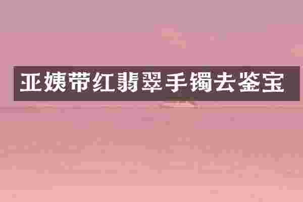 亚姨带红翡翠手镯去鉴宝