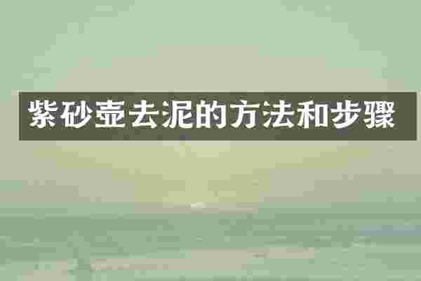 紫砂壶去泥的方法和步骤
