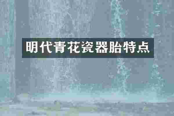 明代青花瓷器胎特点