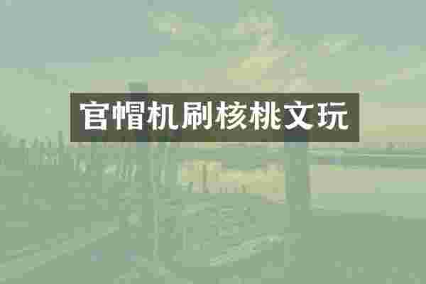 官帽机刷核桃文玩
