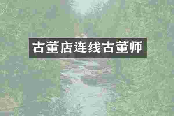 古董店连线古董师