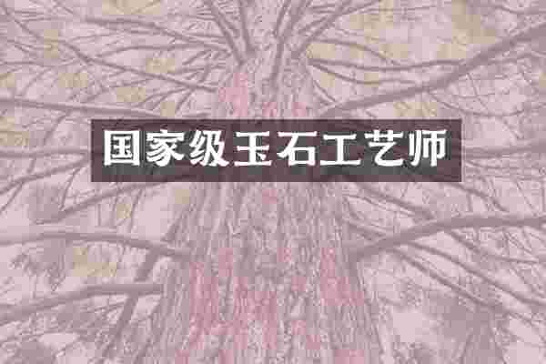 国家级玉石工艺师