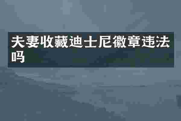 夫妻收藏迪士尼徽章违法吗
