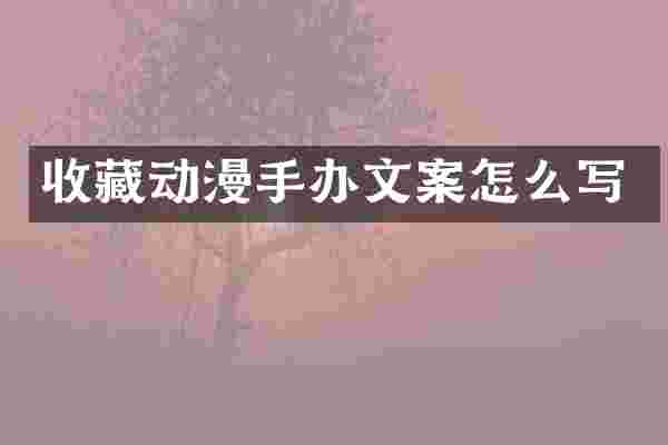 收藏动漫手办文案怎么写