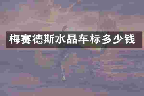 梅赛德斯水晶车标多少钱