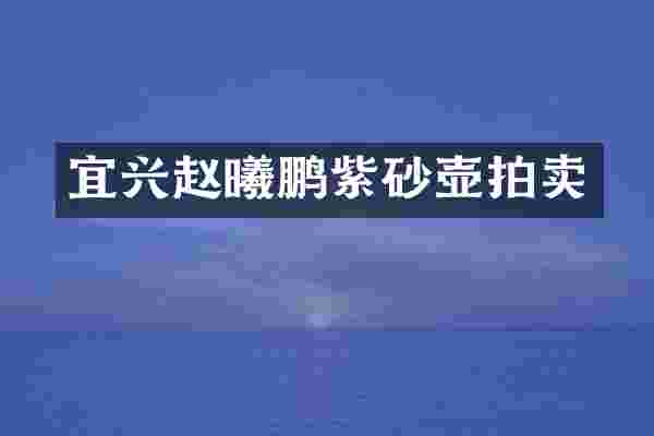 宜兴赵曦鹏紫砂壶拍卖