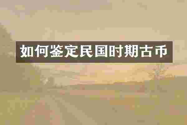 如何鉴定民国时期古币