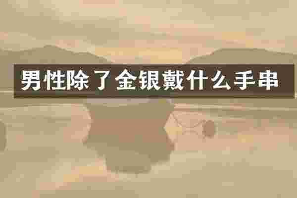 男性除了金银戴什么手串