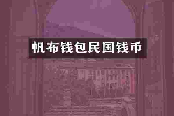 帆布钱包民国钱币