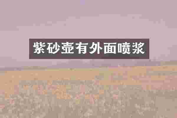 紫砂壶有外面喷浆