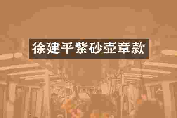 徐建平紫砂壶章款
