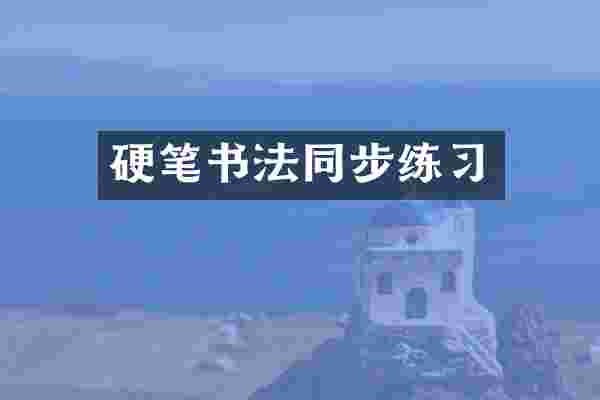 硬笔书法同步练习
