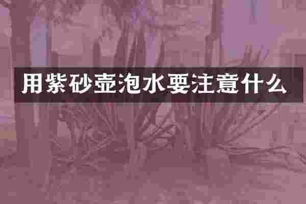 用紫砂壶泡水要注意什么