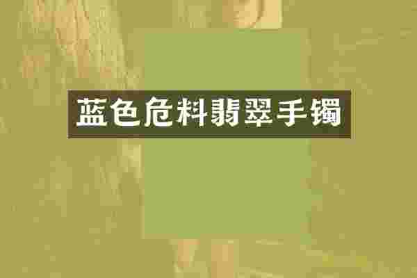 蓝色危料翡翠手镯