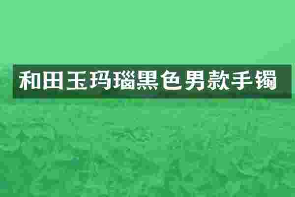 和田玉玛瑙黑色男款手镯