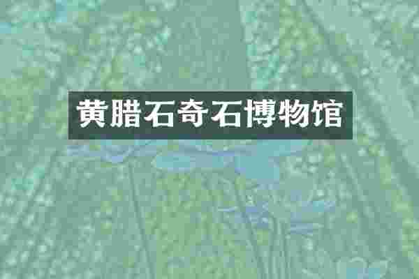 黄腊石奇石博物馆