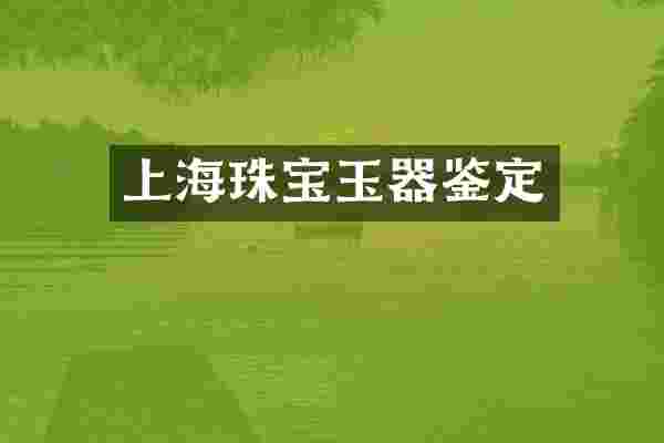 上海珠宝玉器鉴定