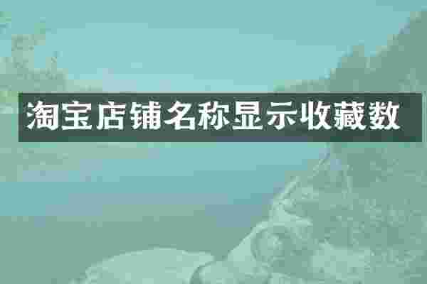 淘宝店铺名称显示收藏数