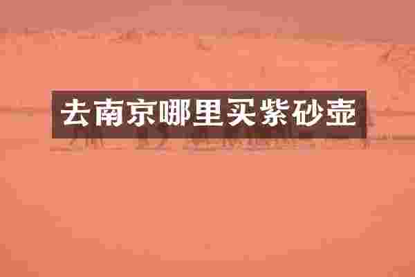 去南京哪里买紫砂壶