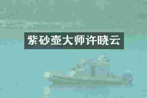 紫砂壶大师许晓云