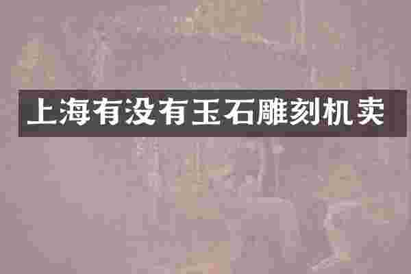 上海有没有玉石雕刻机卖