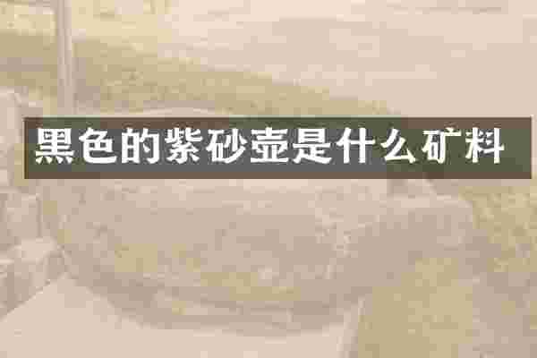 黑色的紫砂壶是什么矿料