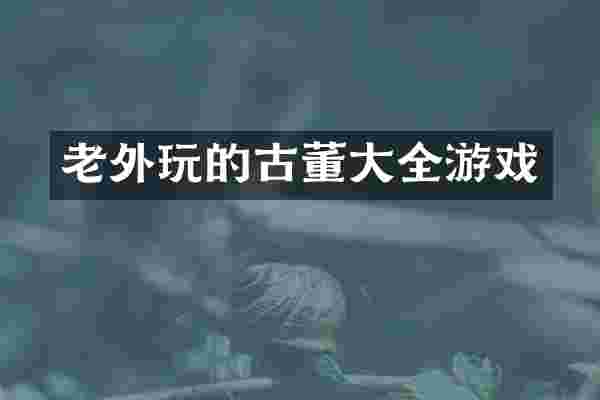 老外玩的古董大全游戏